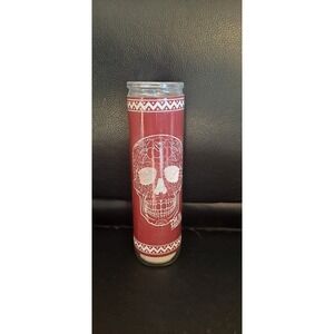 Dia De Los Muertos Paraffin Unscented Candle 8" Tall